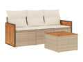 Beige Woven Resin Wicker Outdoor Furniture Set - dlz1766575484570