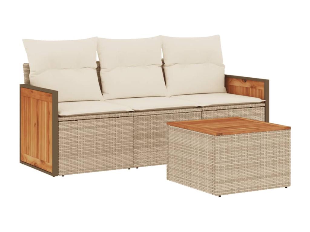 Beige Woven Resin Wicker Outdoor Furniture Set - dlz1766575484570