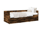 Brown Engineered Wood Bed, 100 x 200 cm