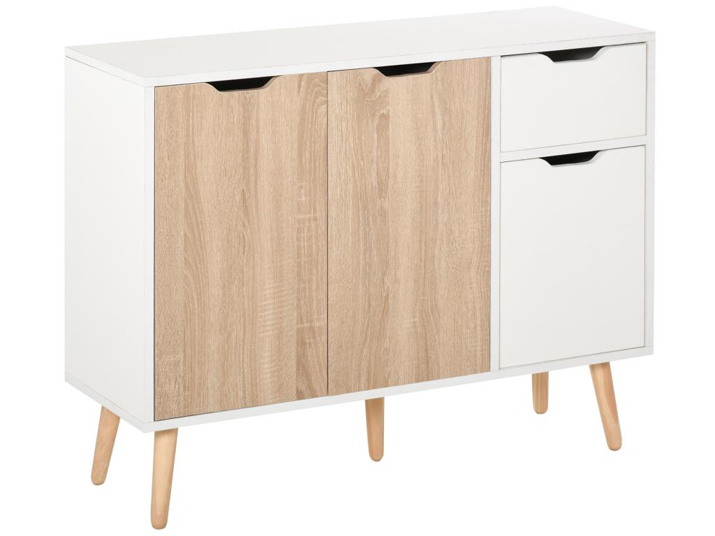 White Solid Wood Sideboard