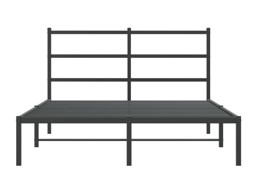 Black Metal Bed Frame, 140 x 200 cm