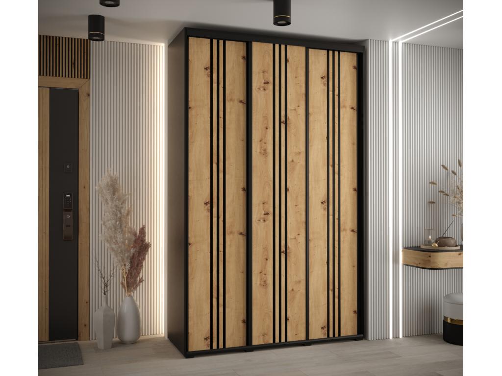 Black Wardrobe, 150 x 60 x 235.2 cm