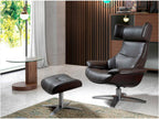 Brown Leather Accent Chair