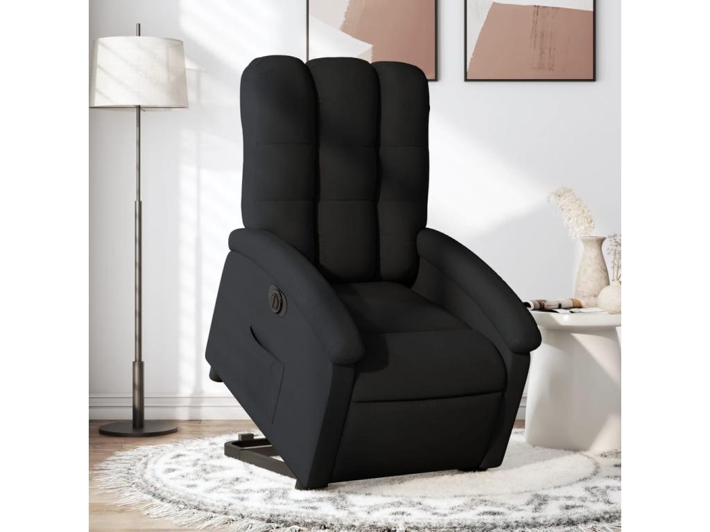 Black Fabric Accent Chair