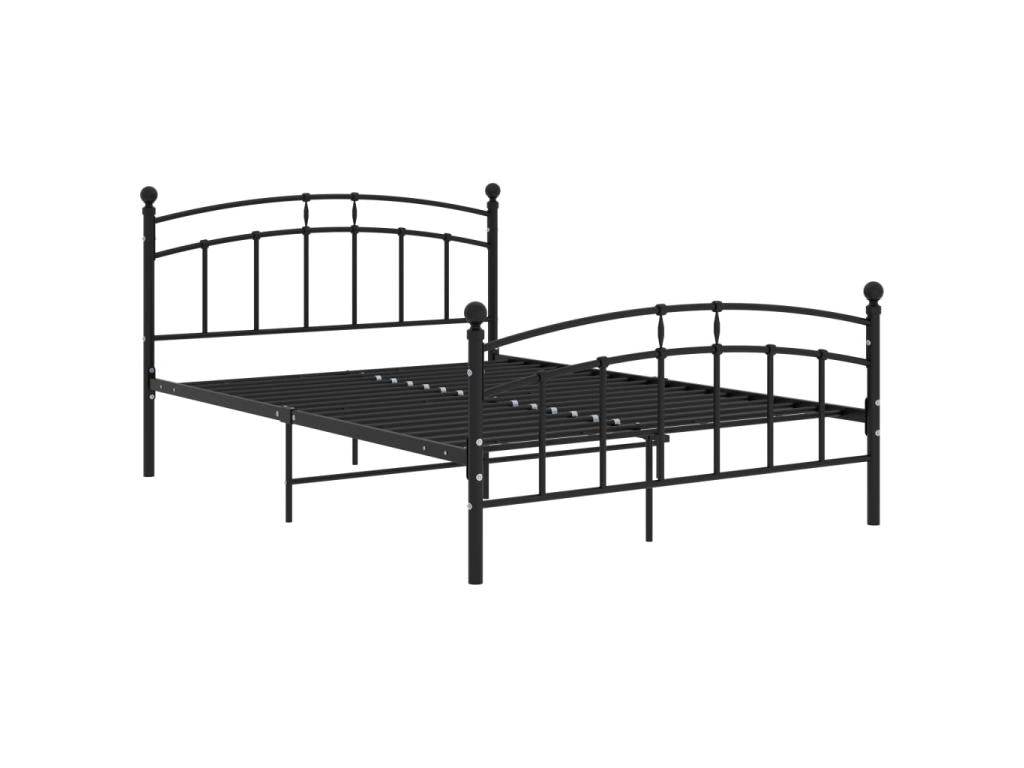 Black Metal Bed, 200 x 200 cm