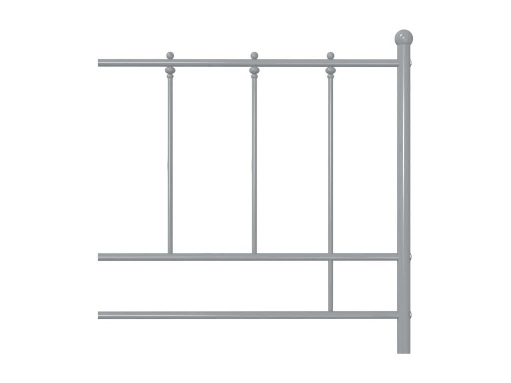 Gray Metal Bed Frame, 180 x 200 cm