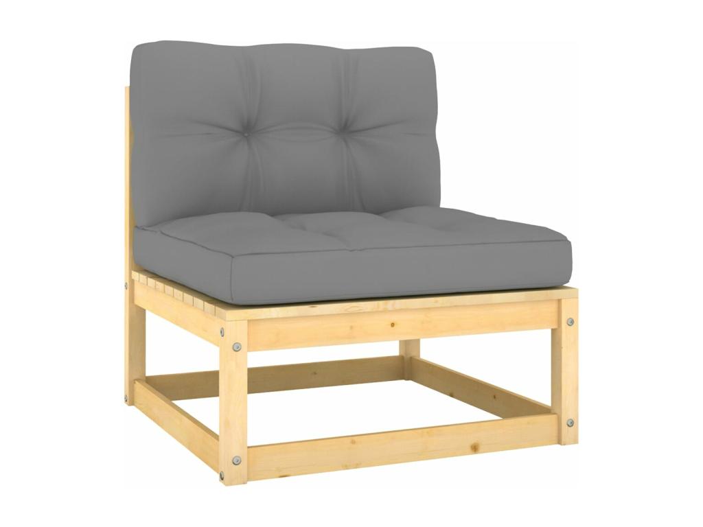 Gray Pine Wood Outdoor Furniture Set - dlz1766575336489