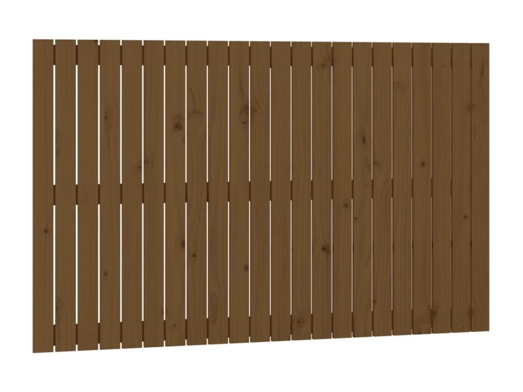 Brown Solid Wood Bed, 140 x 3 x 90 cm