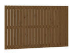 Brown Solid Wood Bed, 140 x 3 x 90 cm